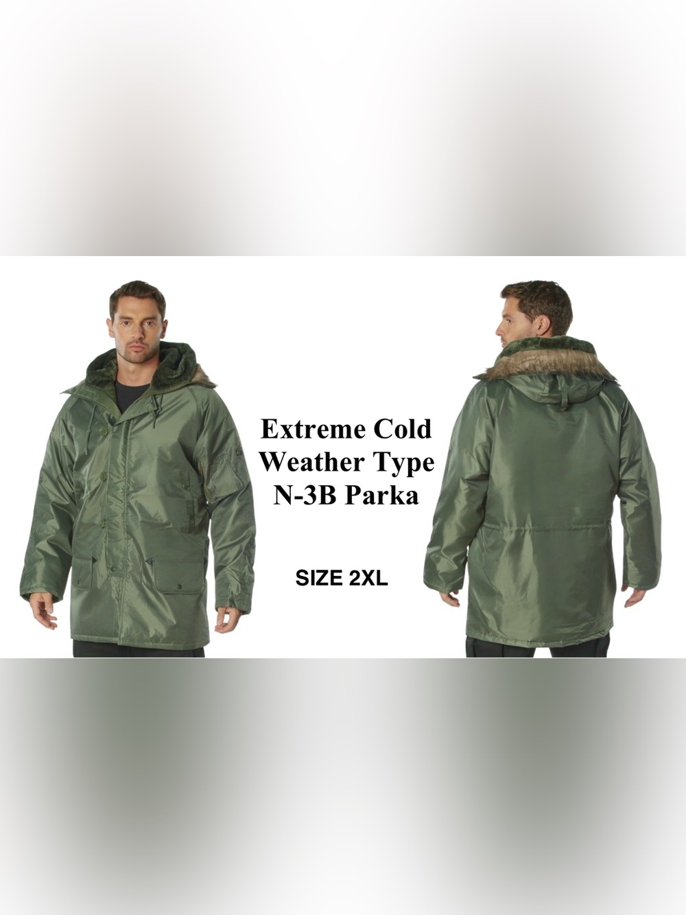 Rothco NWT Extreme Cold Weather Type N-3B Snorkel Parka Jacket Sage Green 2XL